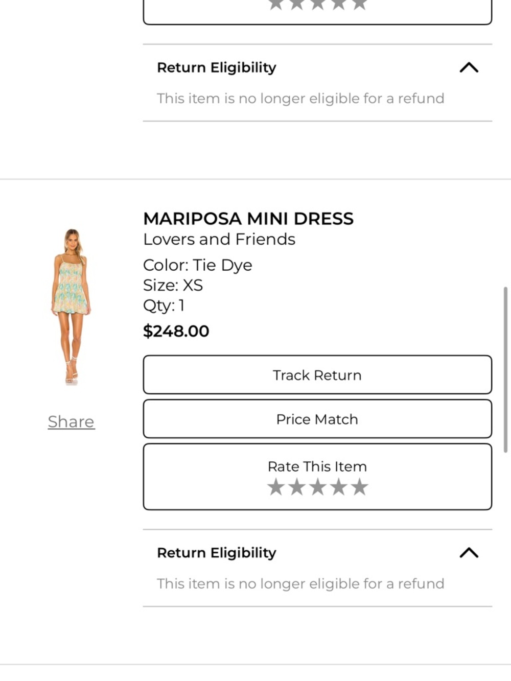 REVOLVE Crochet Embroidery Pastel Tie-Dye Mini Dress - Picture 2 of 2